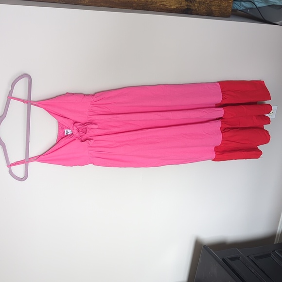 Limited Edition Target x Tabitha Brown Bow Maxi Pink Linen Dress - Picture 2 of 6